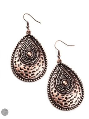 Paparazzi Rural Muse Copper Earrings NWT